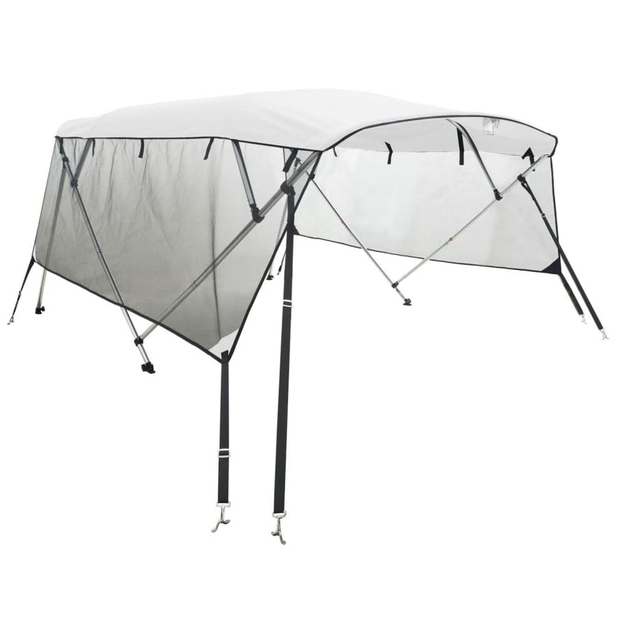 Biminitop 4 Bogen Zijwanden Wit 243 x (170-182) x 137 cm