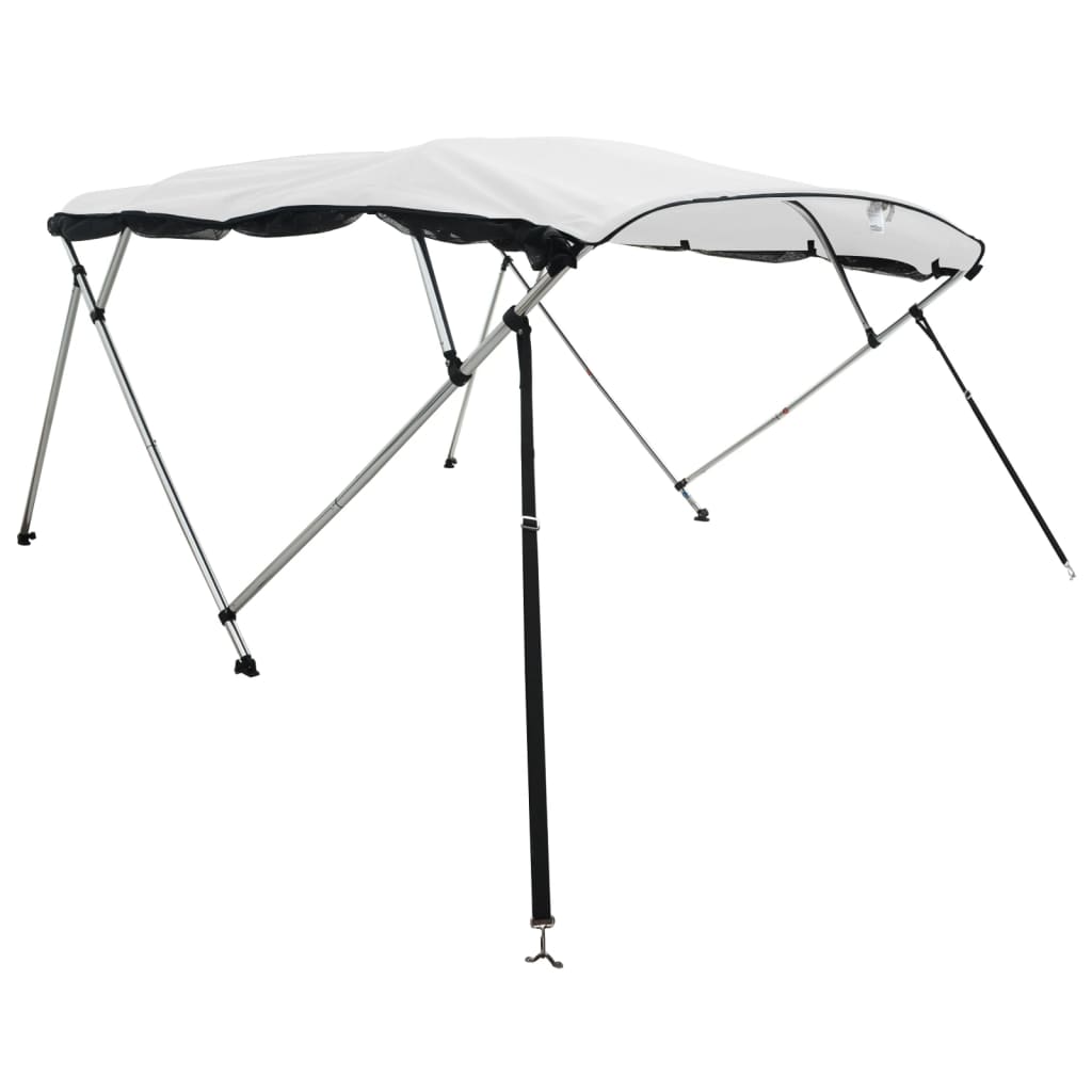 Biminitop 4 Bogen Zijwanden Wit 243 x (170-182) x 137 cm