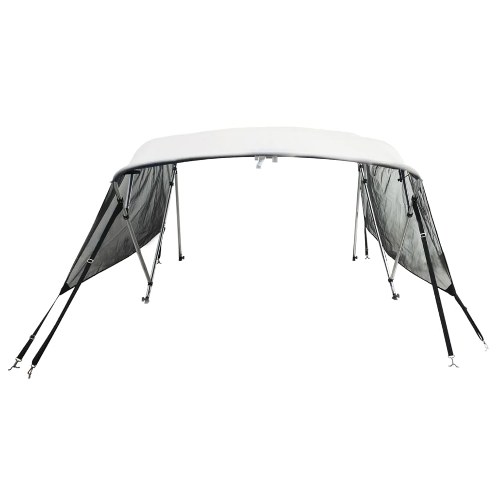Biminitop 4 Bogen Zijwanden Wit 243 x (170-182) x 137 cm