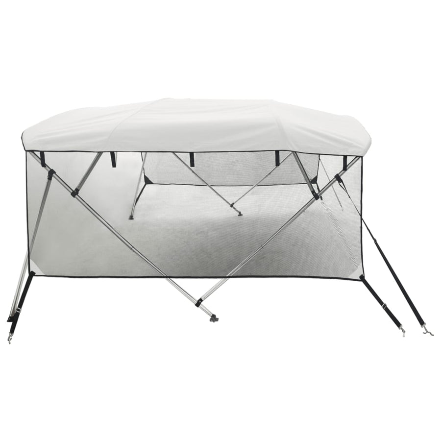 Biminitop 4 Bogen Zijwanden Wit 243 x (170-182) x 137 cm