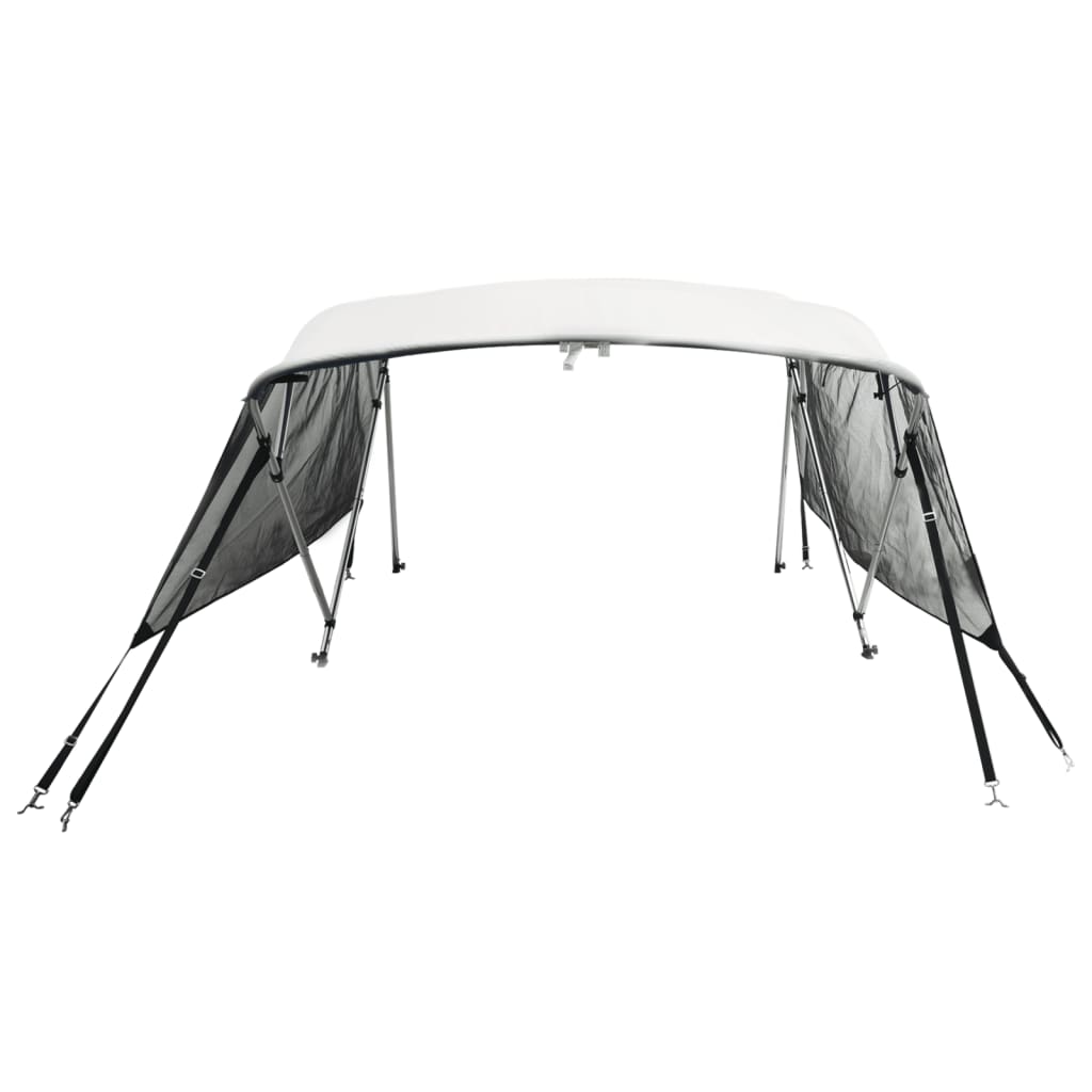 Biminitop 4 Bogen Zijwanden Wit 243 x (185-198) x 137 cm