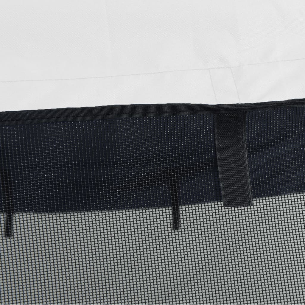 Biminitop 4 Bogen Zijwanden Wit 243 x (185-198) x 137 cm
