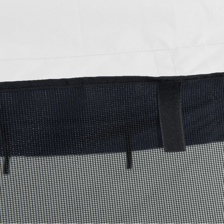 Biminitop 4 Bogen Zijwanden Wit 243 x (185-198) x 137 cm