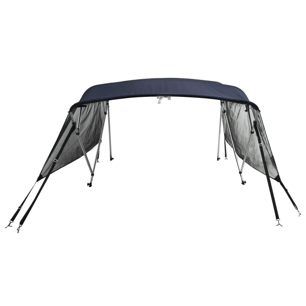 Biminitop 4 Bogen Zijwanden Blauw 243 x (200-213) x 137 cm