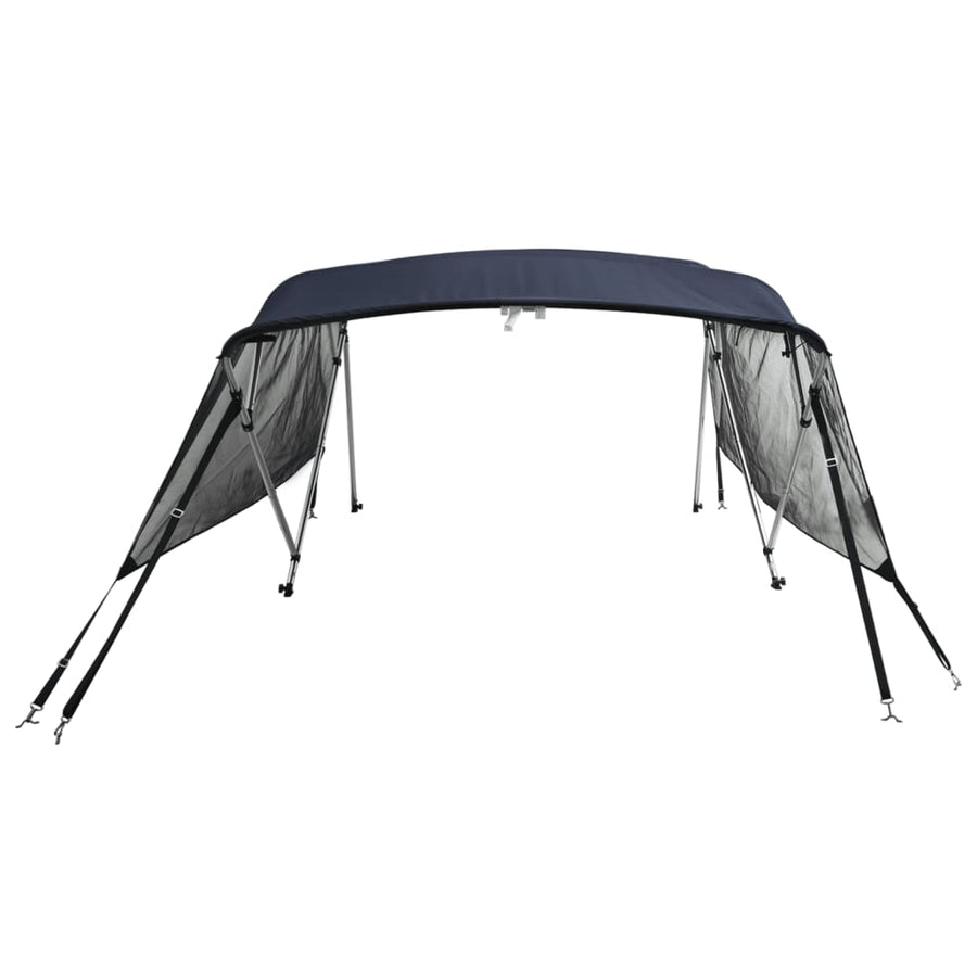 Biminitop 4 Bogen Zijwanden Blauw 243 x (200-213) x 137 cm