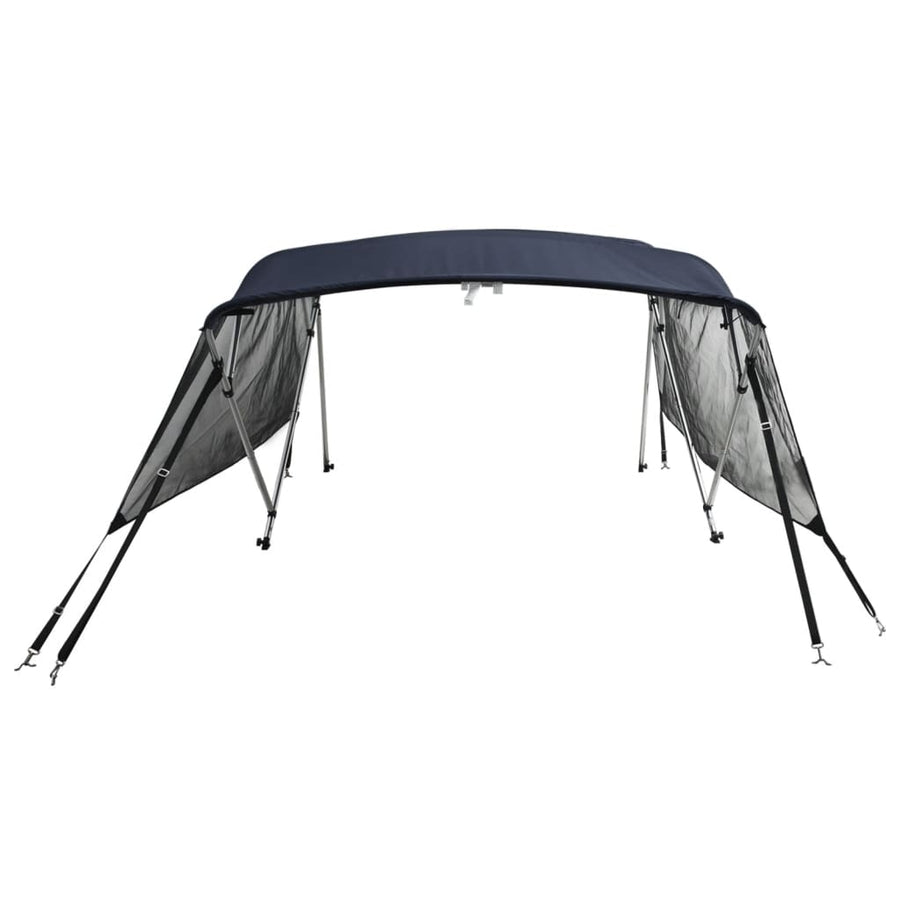Biminitop 4 Bogen Zijwanden Blauw 243 x (230-244) x 137 cm