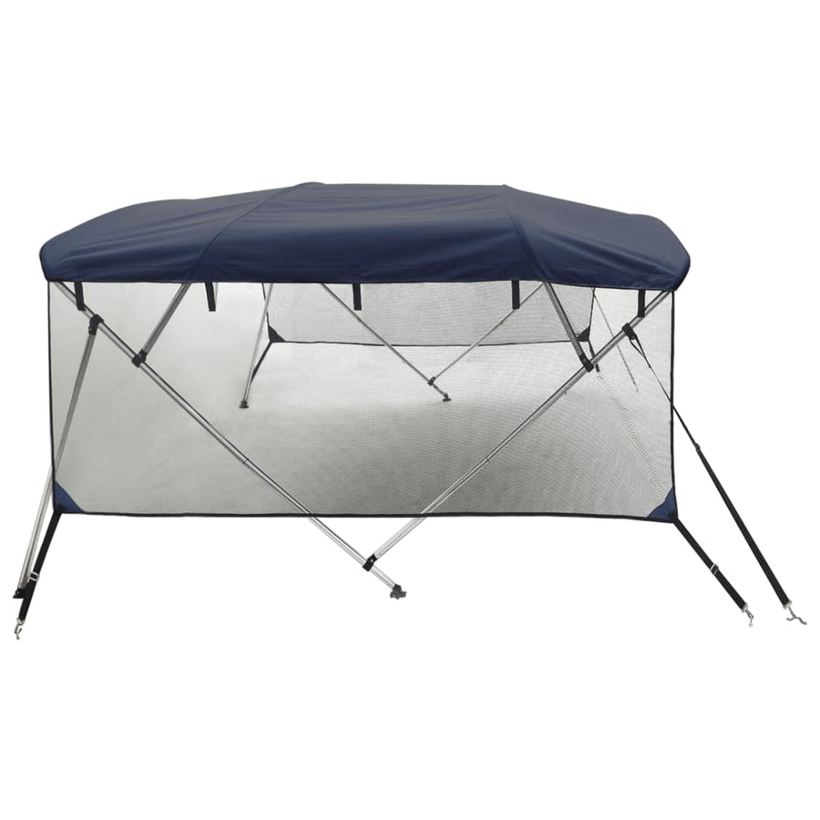 Biminitop 4 Bogen Zijwanden Blauw 243 x (230-244) x 137 cm