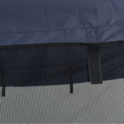 Biminitop 4 Bogen Zijwanden Blauw 243 x (230-244) x 137 cm