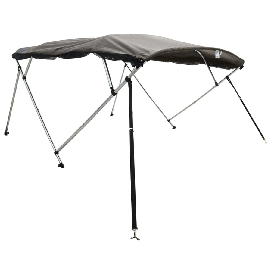Biminitop 4 Bogen Met Mesh Zijwanden 243X(185-198)X137 Cm Antracietgrijs