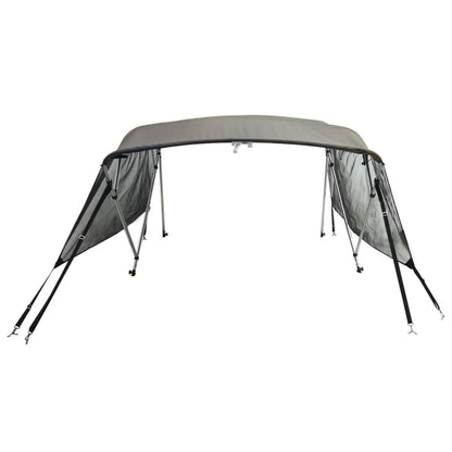 Biminitop 4 Bogen Met Mesh Zijwanden 243X(185-198)X137 Cm Antracietgrijs