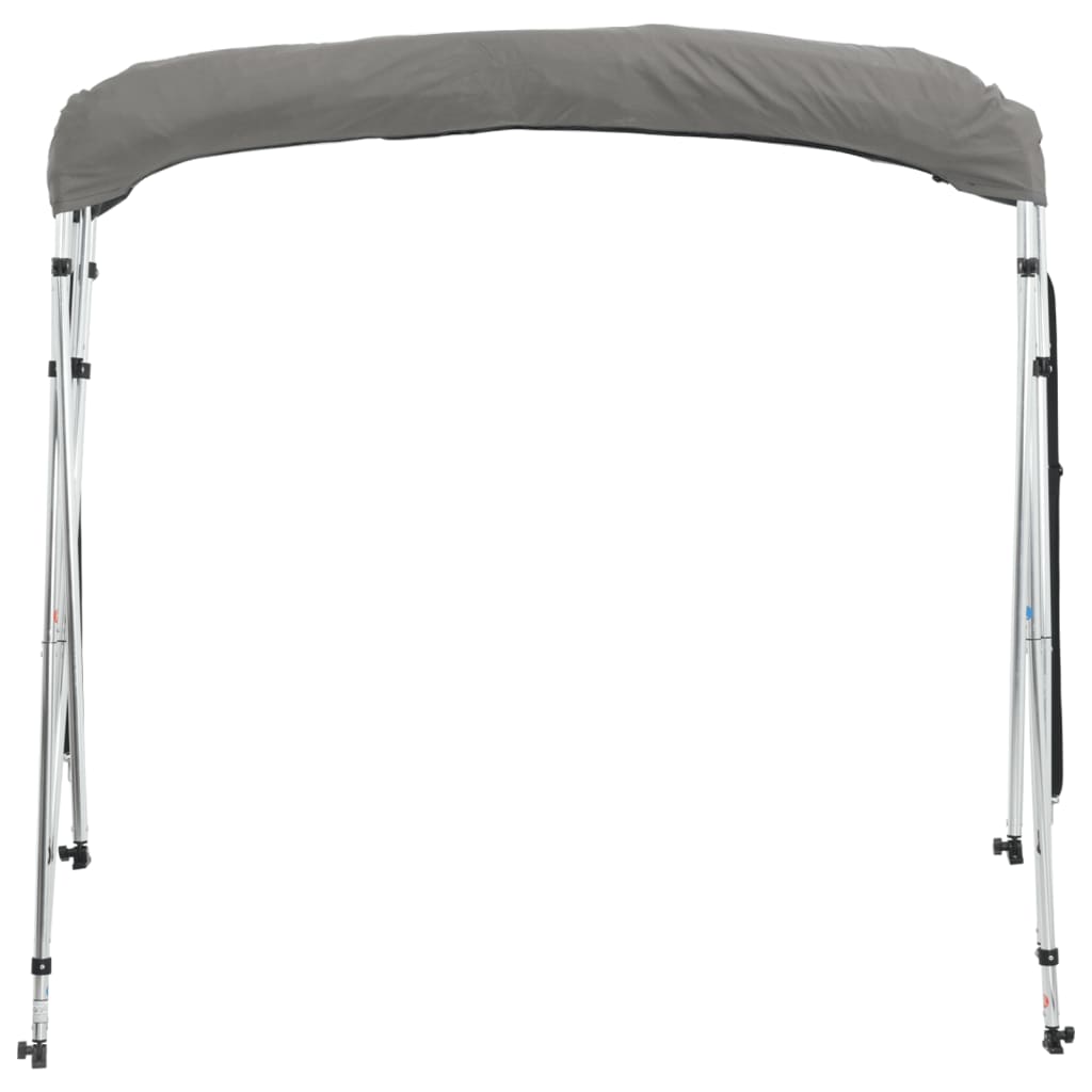 Biminitop 4 Bogen Met Mesh Zijwanden 243X(185-198)X137 Cm Antracietgrijs