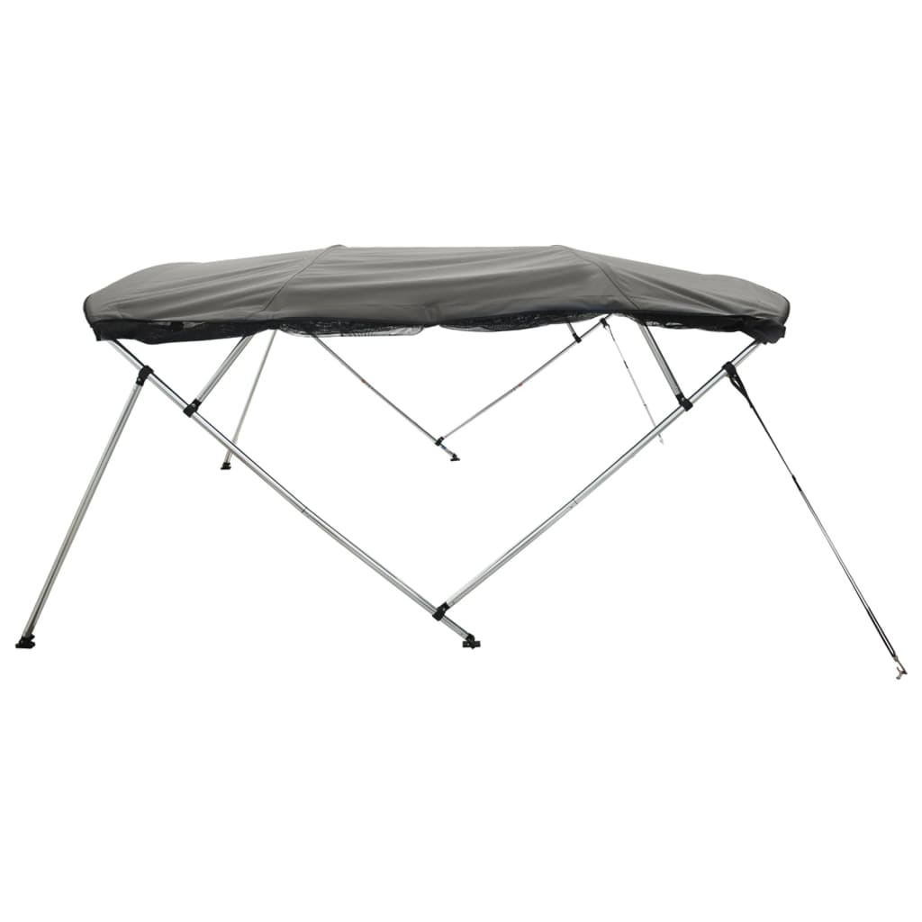 Biminitop 4 Bogen Zijwanden Antracietgrijs 243 x (200-213) x 137 cm