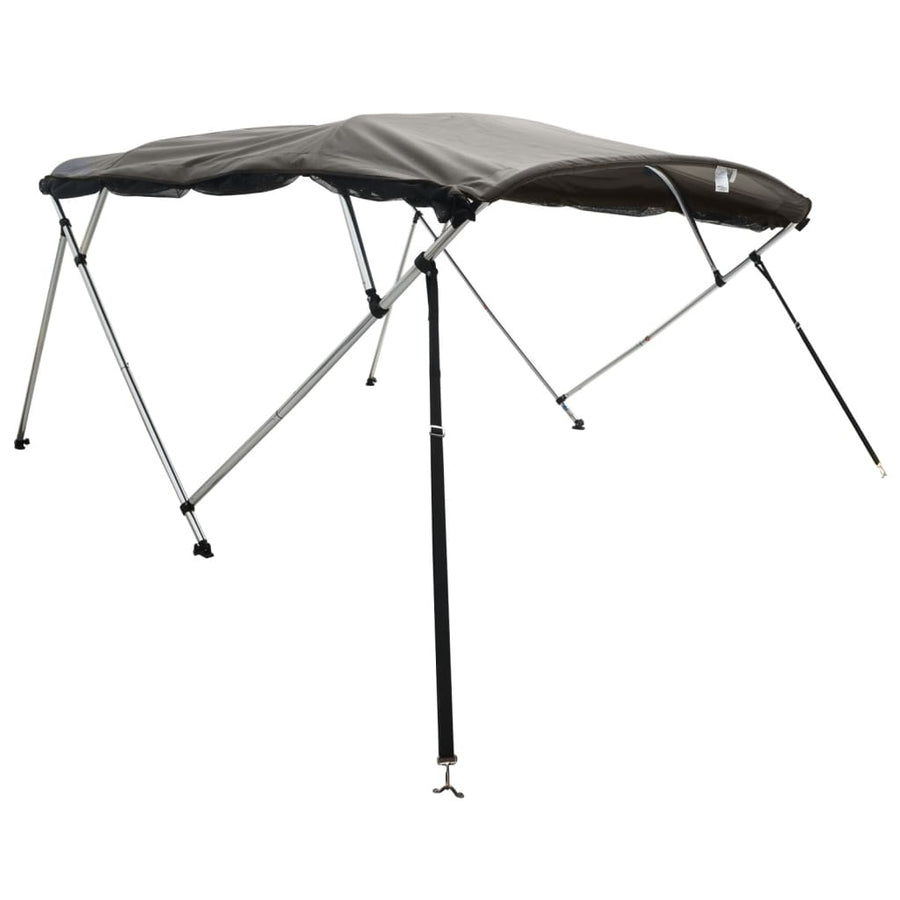 Biminitop 4 Bogen Met Mesh Zijwanden 243X(230-244)X137 Cm Antracietgrijs