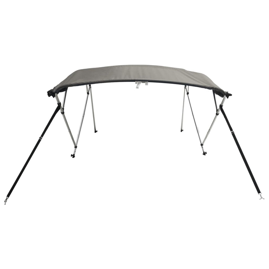 Biminitop 4 Bogen Met Mesh Zijwanden 243X(230-244)X137 Cm Antracietgrijs