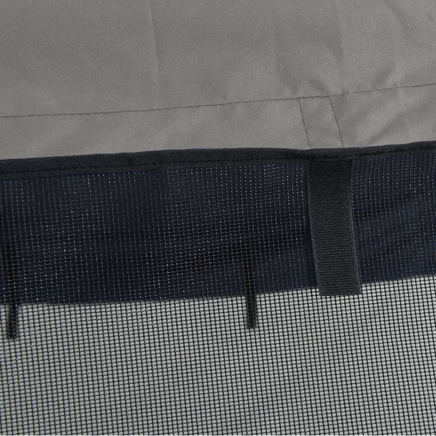 Biminitop 4 Bogen Met Mesh Zijwanden 243X(230-244)X137 Cm Antracietgrijs
