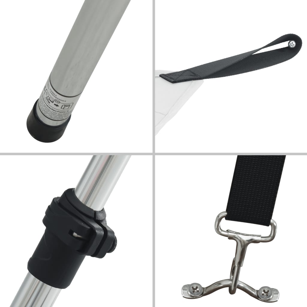 Schaduwdoek T-top 174x205x(115-194) cm wit