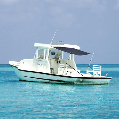 Schaduwdoek T-top 174x205x(115-194) cm marineblauw