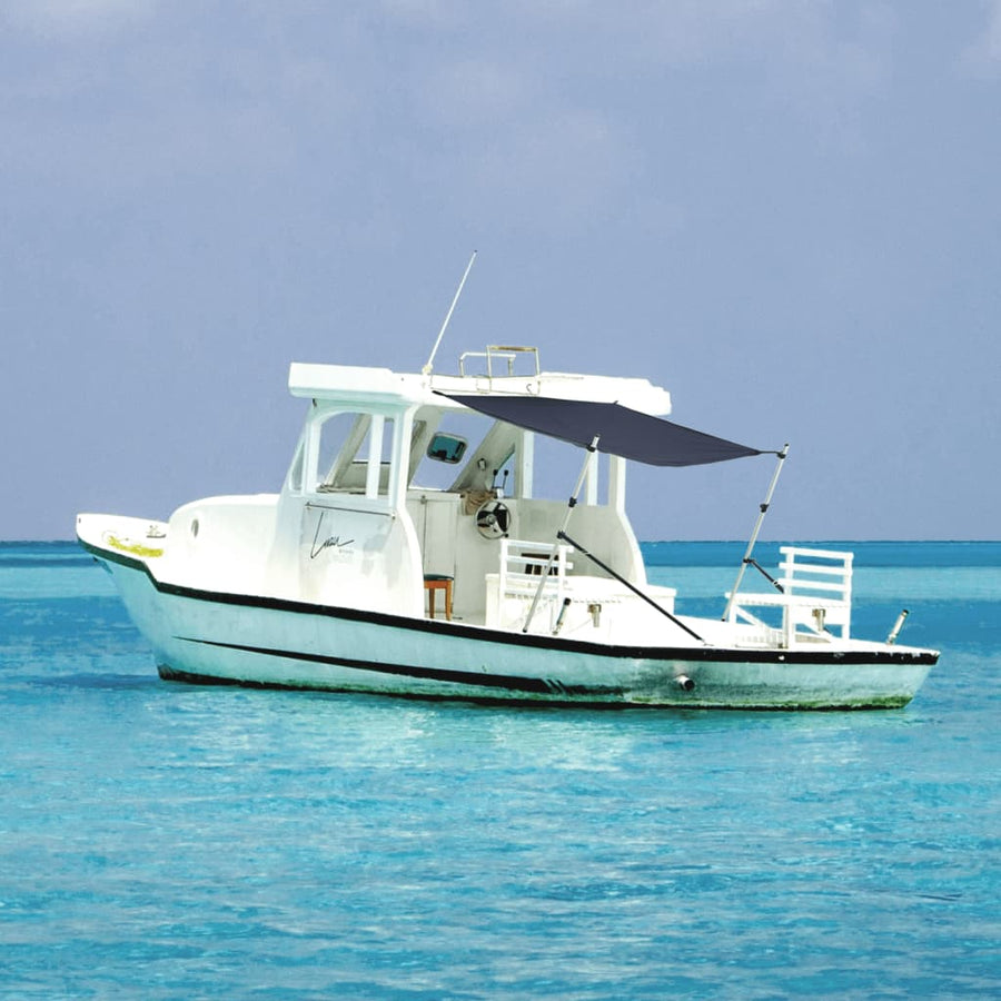 Schaduwdoek T-top 174x205x(115-194) cm marineblauw