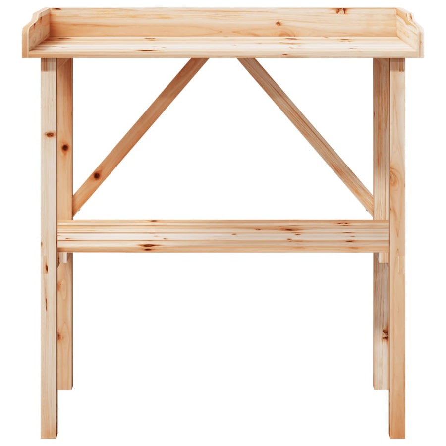 Plantentafel Met Schap 78X38X82,5 Cm Massief Vurenhout Naturel