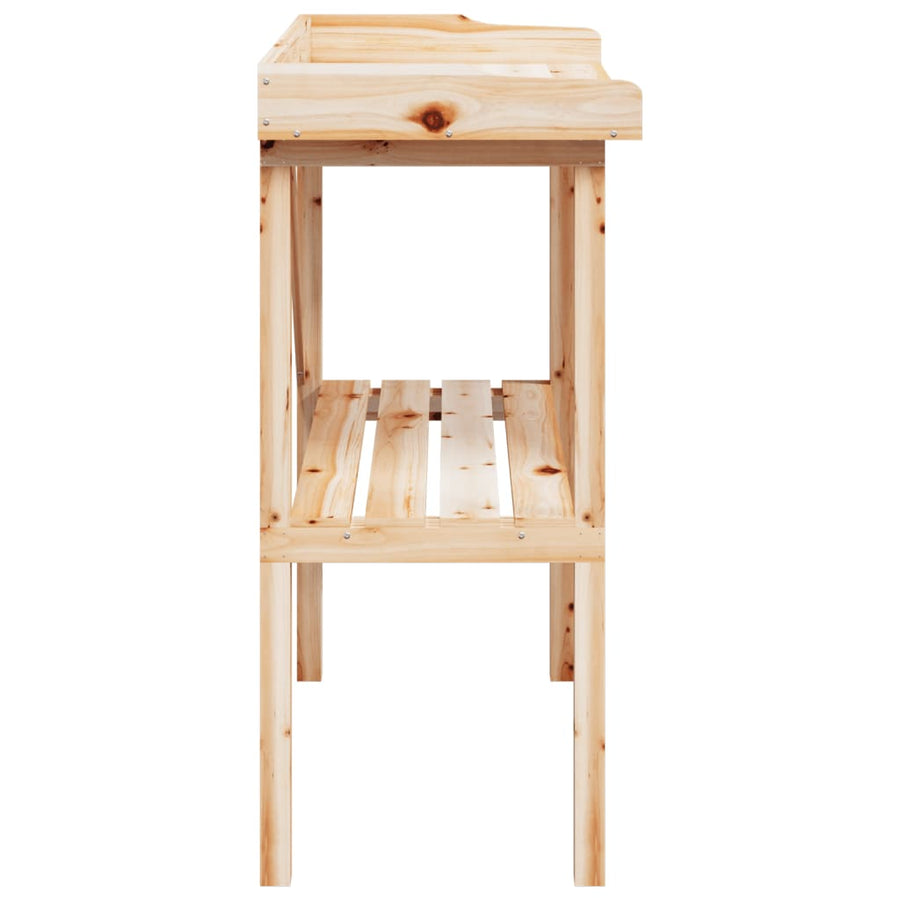 Plantentafel Met Schap 78X38X82,5 Cm Massief Vurenhout Naturel