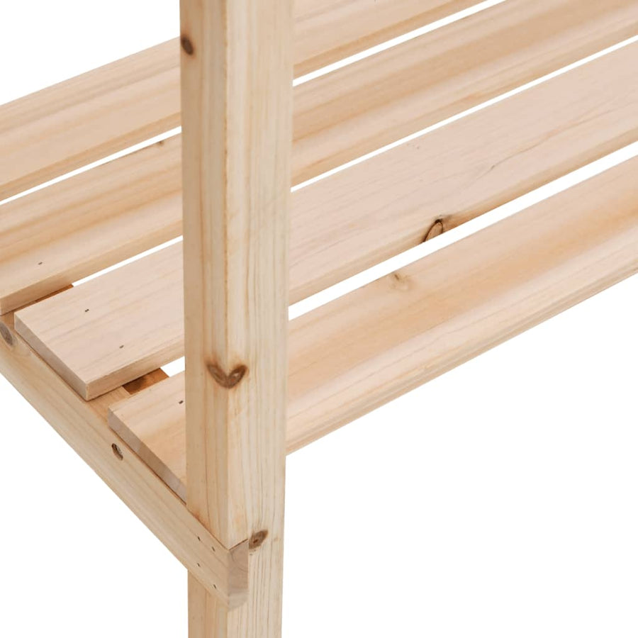 Plantentafel Met Schap 78X38X82,5 Cm Massief Vurenhout Naturel