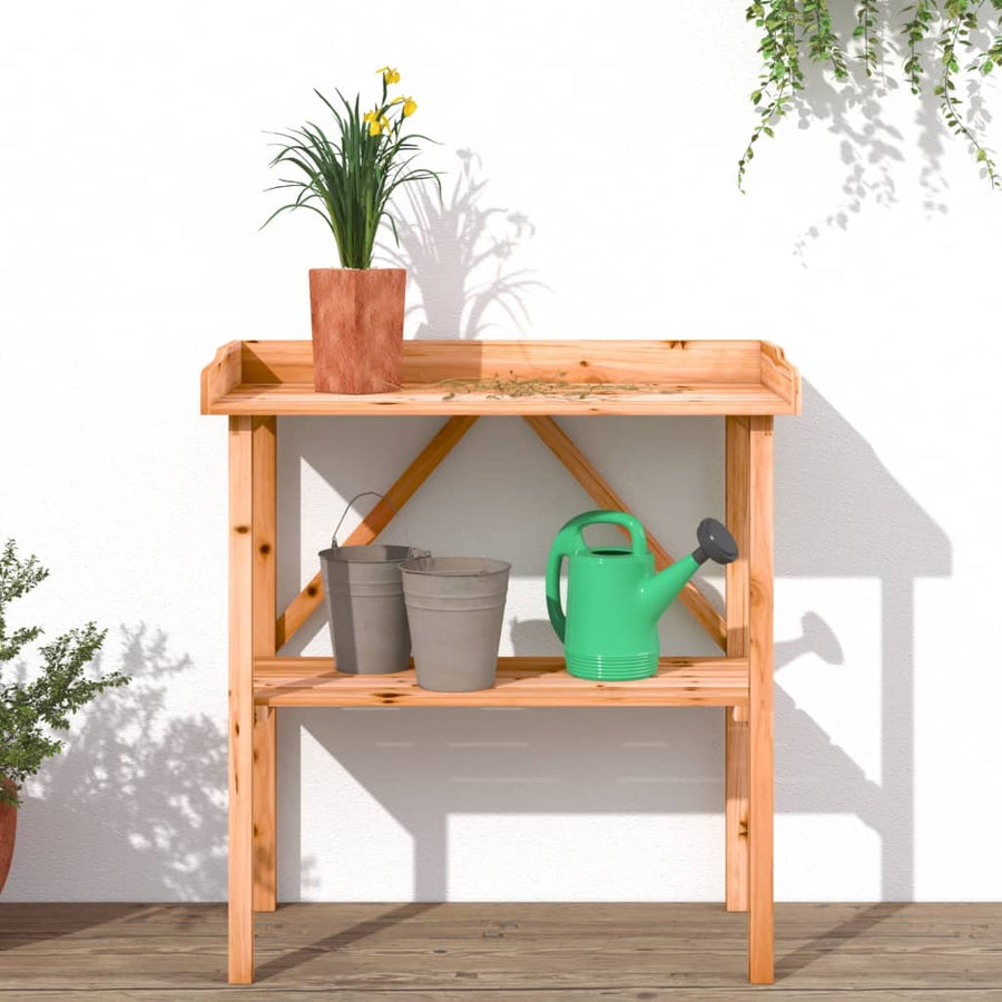 Plantentafel Met Schap 78X38X82,5 Cm Vurenhout Bruin