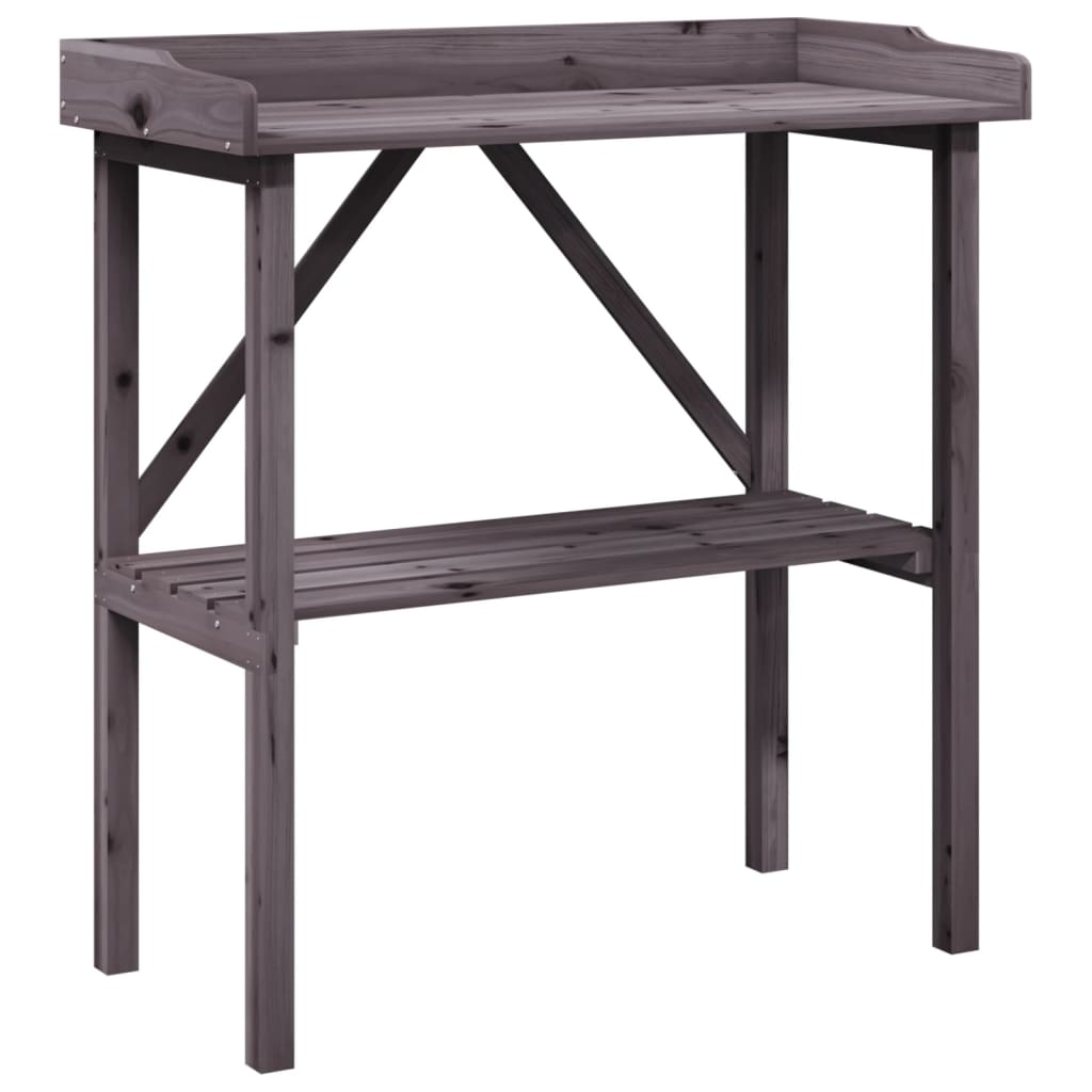 Plantentafel Met Schap 78X38X82,5 Cm Vurenhout Grijs