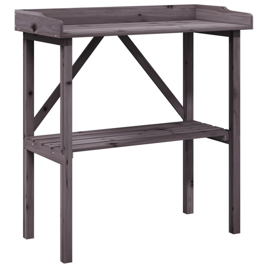 Plantentafel Met Schap 78X38X82,5 Cm Vurenhout Grijs