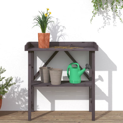 Plantentafel Met Schap 78X38X82,5 Cm Vurenhout Grijs