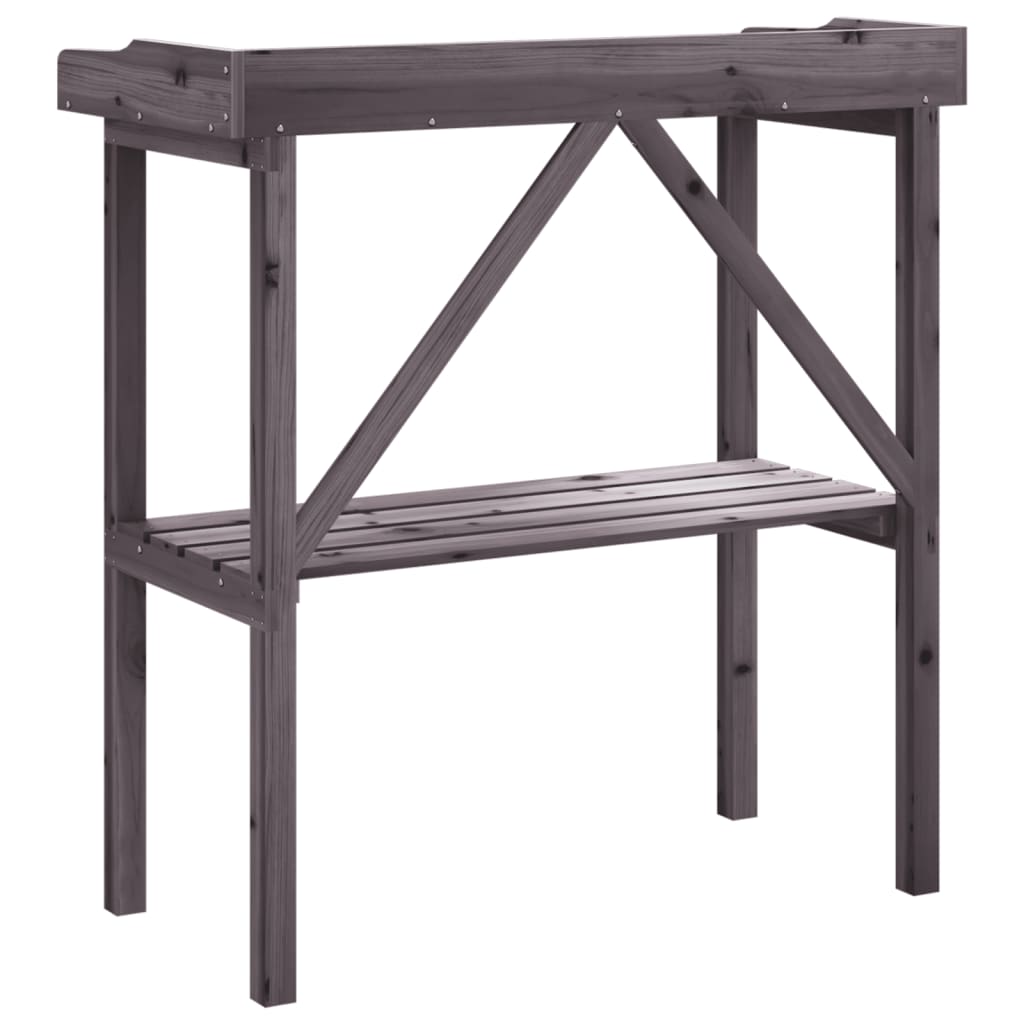 Plantentafel Met Schap 78X38X82,5 Cm Vurenhout Grijs