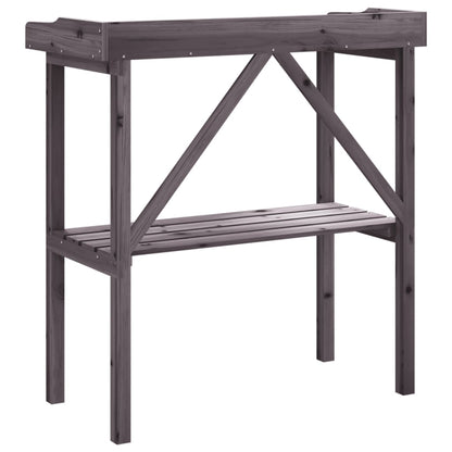 Plantentafel Met Schap 78X38X82,5 Cm Vurenhout Grijs