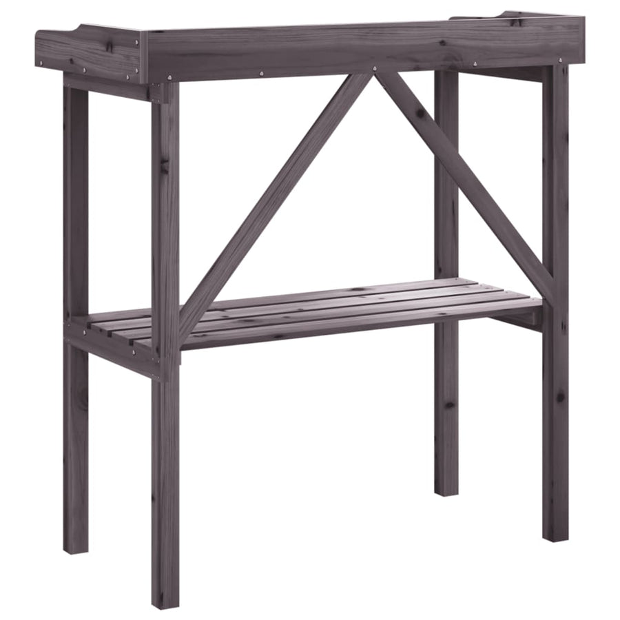 Plantentafel Met Schap 78X38X82,5 Cm Vurenhout Grijs