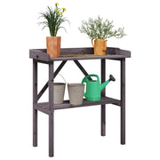 Plantentafel vurenhout grijs 78x38x82,5 cm