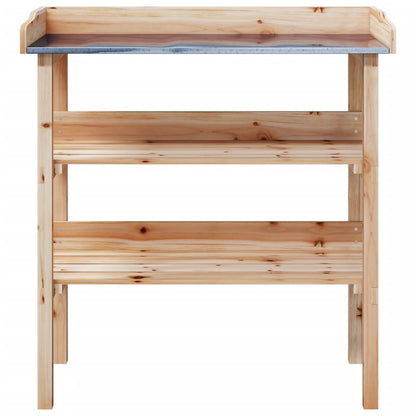Plantentafel Met Schappen 78X38X82,5 Cm Massief Vurenhout Naturel