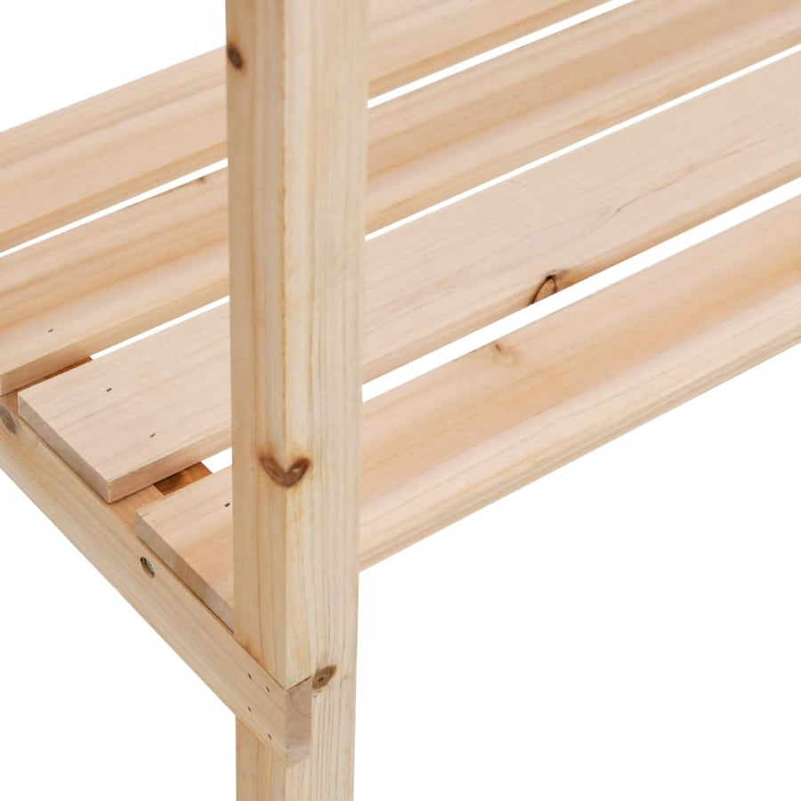 Plantentafel Met Schappen 78X38X82,5 Cm Massief Vurenhout Naturel