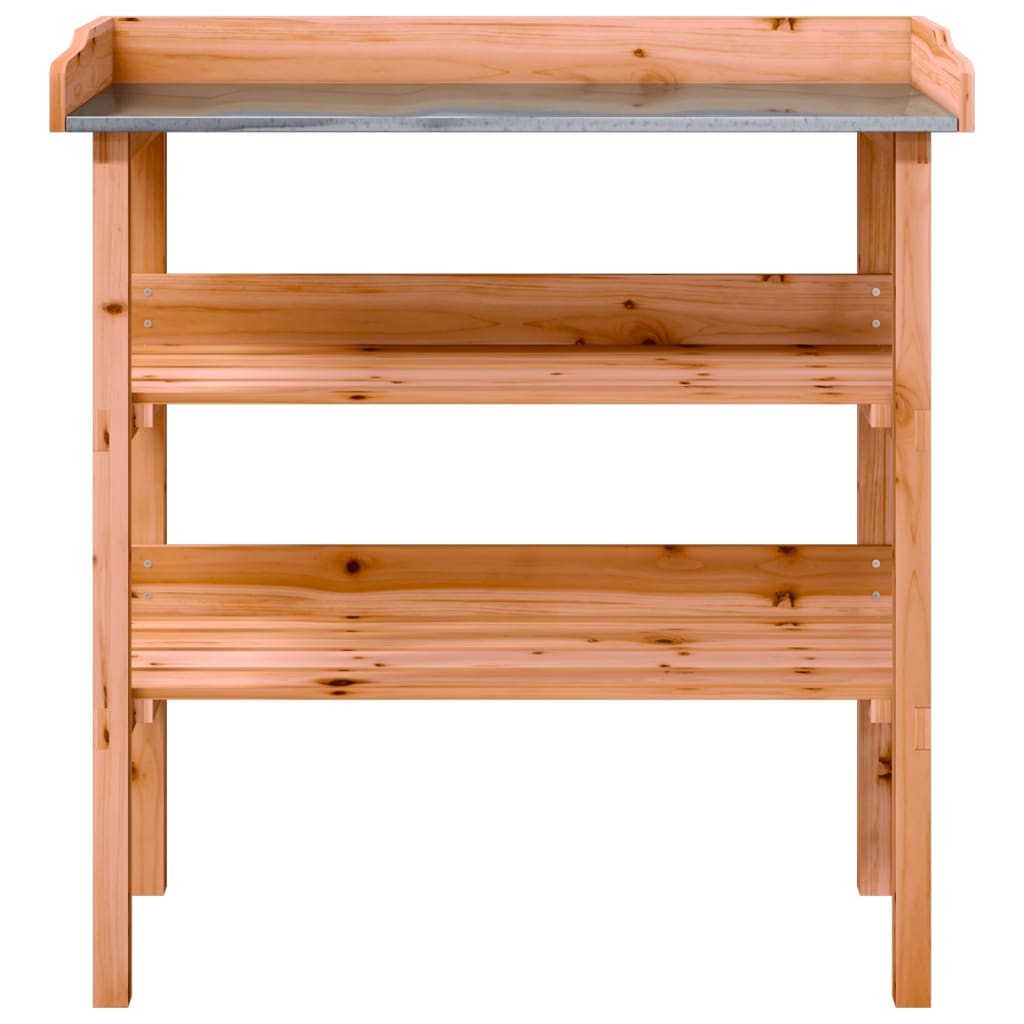 Plantentafel Met Schappen 78X38X82,5 Cm Vurenhout Bruin
