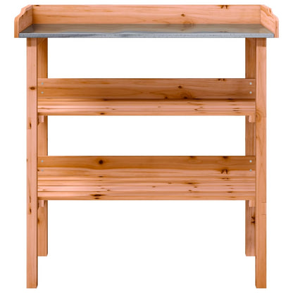 Plantentafel Met Schappen 78X38X82,5 Cm Vurenhout Bruin