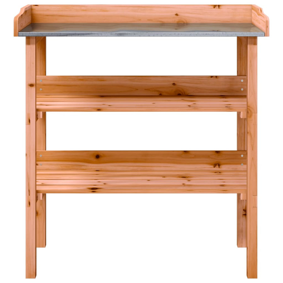Plantentafel Met Schappen 78X38X82,5 Cm Vurenhout Bruin