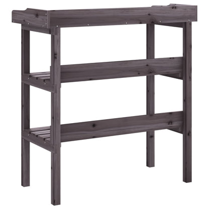 Plantentafel Met Schappen 78X38X82,5 Cm Vurenhout Grijs