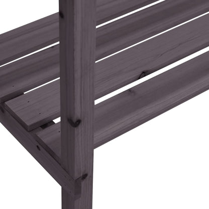 Plantentafel Met Schappen 78X38X82,5 Cm Vurenhout Grijs