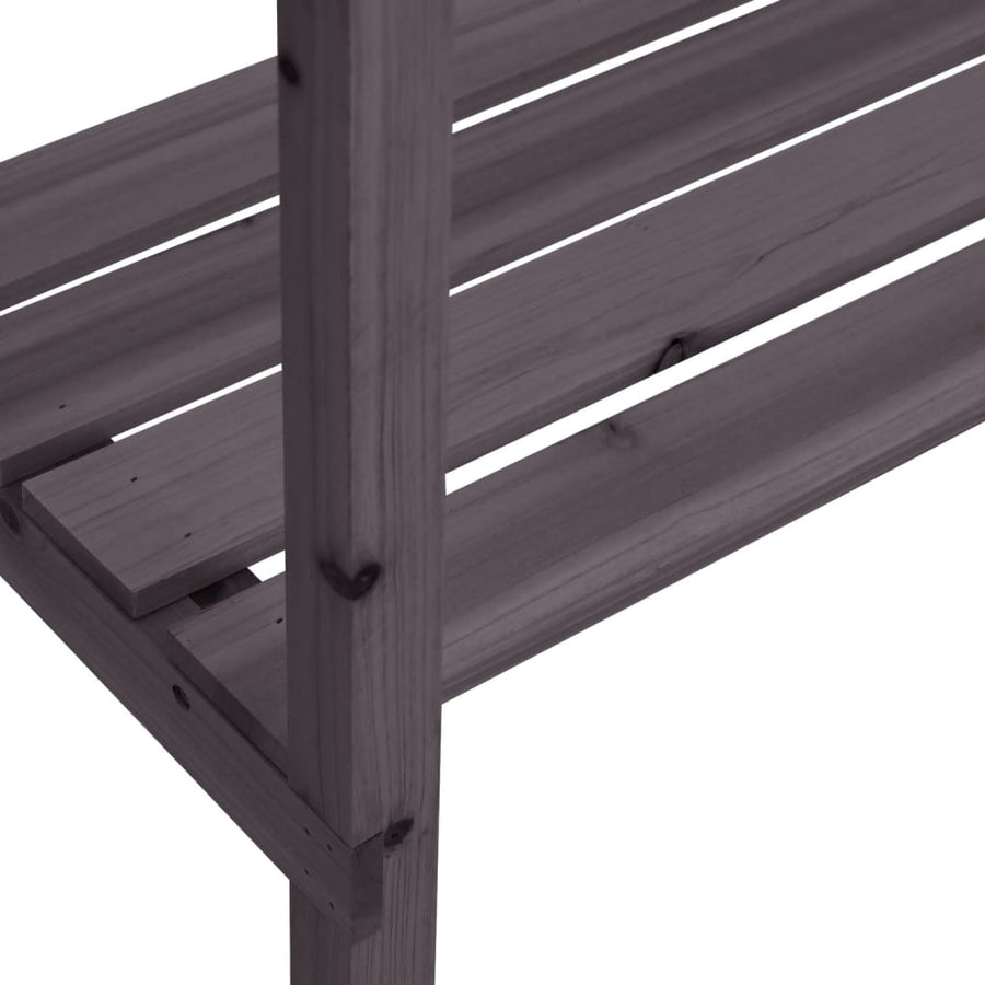 Plantentafel Met Schappen 78X38X82,5 Cm Vurenhout Grijs