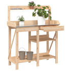 Oppottafel massief vurenhout 110x45x125 cm