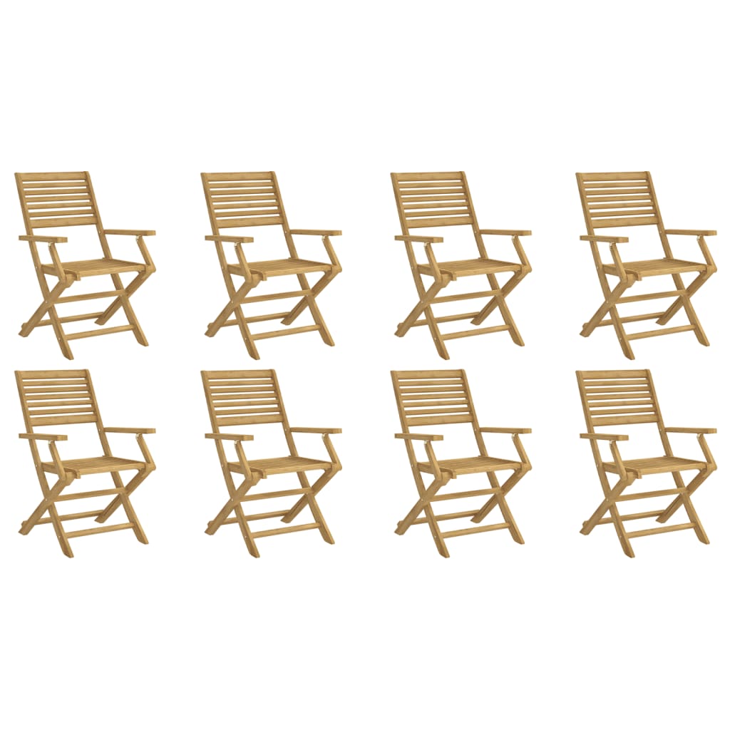 Tuinstoelen 8 st inklapbaar 54,5x61,5x86,5 cm acaciahout