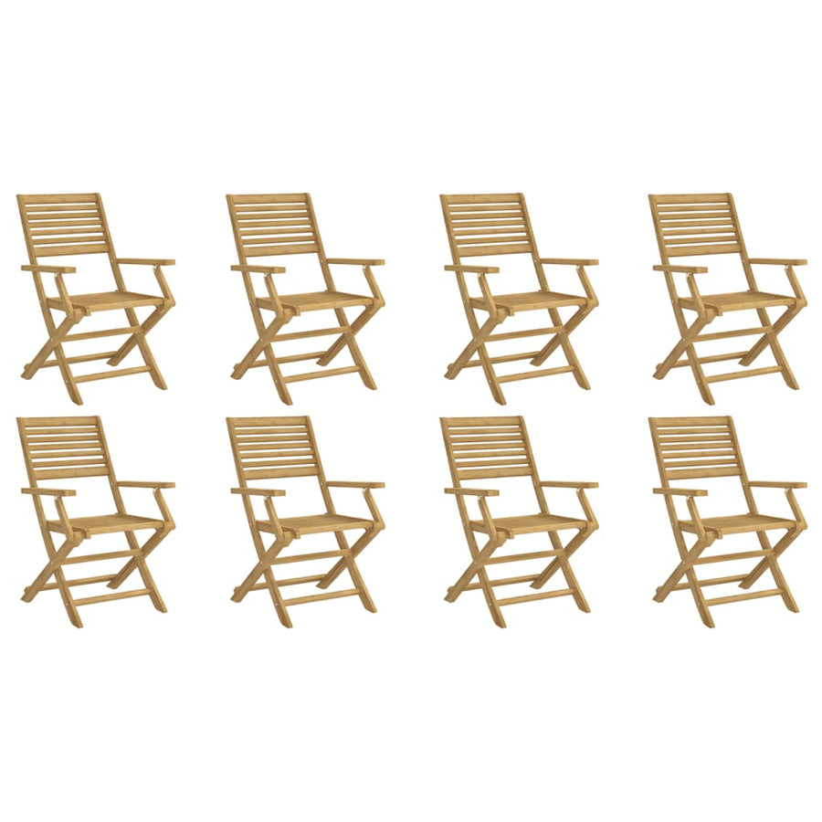 Tuinstoelen 8 st inklapbaar 54,5x61,5x86,5 cm acaciahout