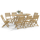 Garden chairs 8 pcs folding 48.5x61.5x87 cm solid acacia wood