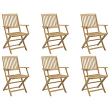 Tuinstoelen 6 st inklapbaar 54,5x58x90 cm massief acaciahout