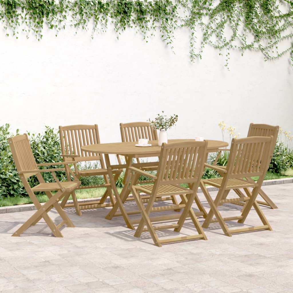 Tuinstoelen 6 st inklapbaar 54,5x58x90 cm massief acaciahout