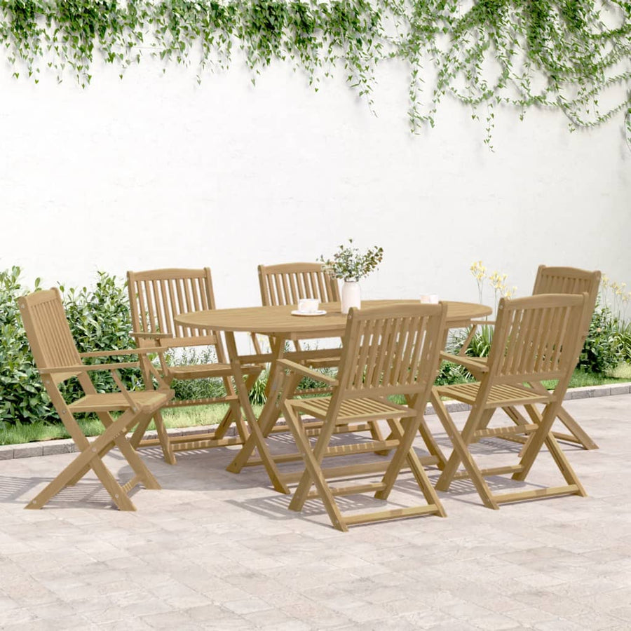Tuinstoelen 6 st inklapbaar 54,5x58x90 cm massief acaciahout