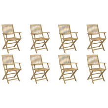 Tuinstoelen 8 st inklapbaar 54,5x58x90 cm massief acaciahout