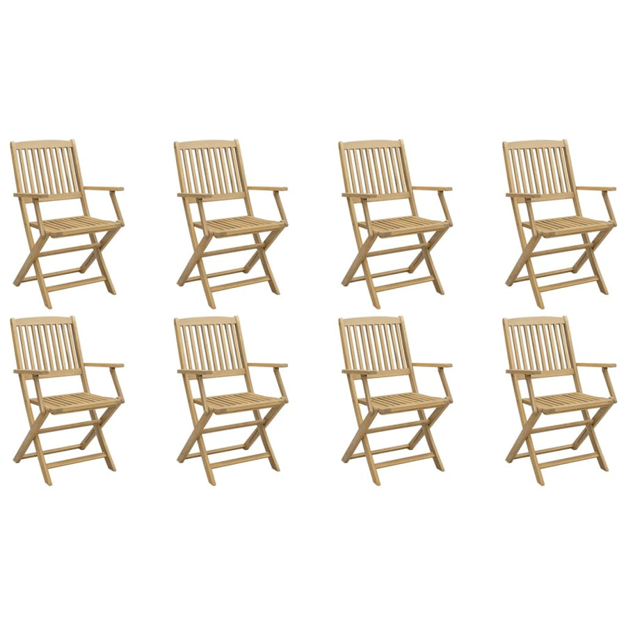 Tuinstoelen 8 st inklapbaar 54,5x58x90 cm massief acaciahout